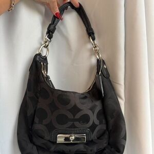 Coach Black Signature Shoulder Bag